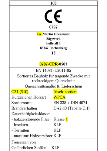 Begleitdokument C24 frisch sortiert