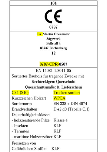 Begleitdokument C24 trocken sortiert