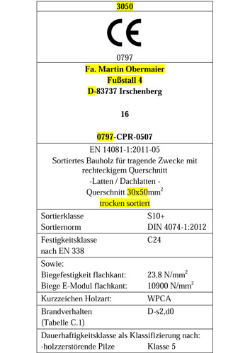 Begleitdokument Latte C24 trocken 30x50