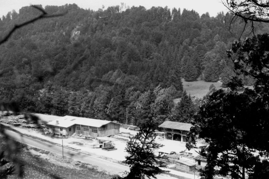 1962-1963: Neubau der Säge am jetzigen Standor